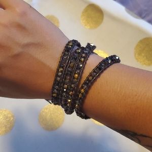 🌠3/$12 or FREE🌠 brown beaded wrap bracelet